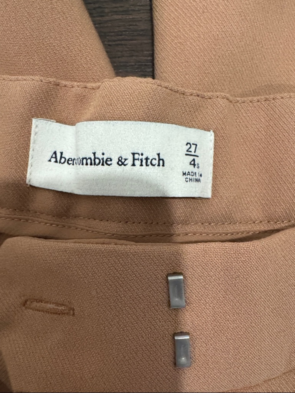 Abercrombie & Fitch Tailored High-Rise Trousers - Light Tan - Picture 2 of 8